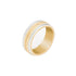 10k T-tone Carved Wedding Band (6mm)