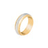 10k T-tone Carved Wedding Band (6mm)