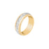 10k T-tone Carved Wedding Band (6mm)