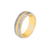 10k T-tone Carved Wedding Band (6mm)