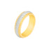 10k T-tone Carved Wedding Band (6mm)