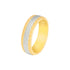 10k T-tone Carved Wedding Band (6mm)