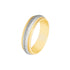 10k T-tone Carved Wedding Band (6mm)