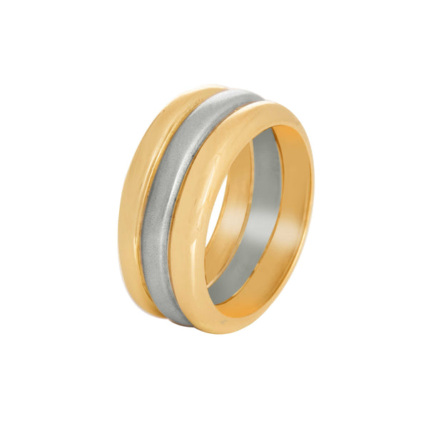 14k T-tone Handmade Wedding Band (10mm)