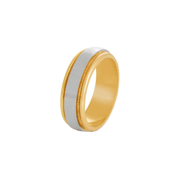 18k T-tone Wedding Band (6mm)