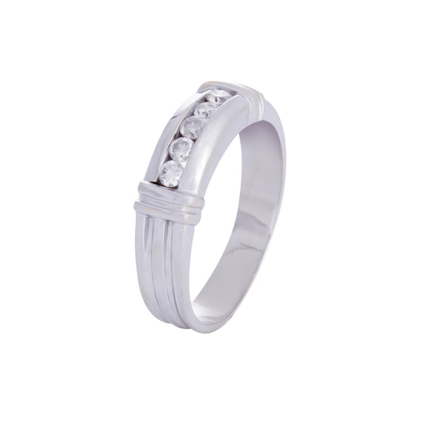 14k White Gold (0.25 Ct. Tw) Diamond Wedding Band