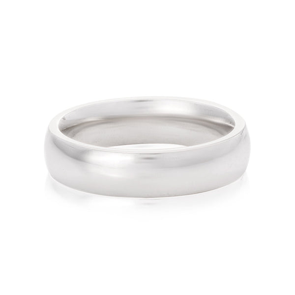 18k White Gold Classic Wedding Band