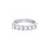 14k White Gold (2.35 Ct. Tw.) Half Emerald Wedding Band