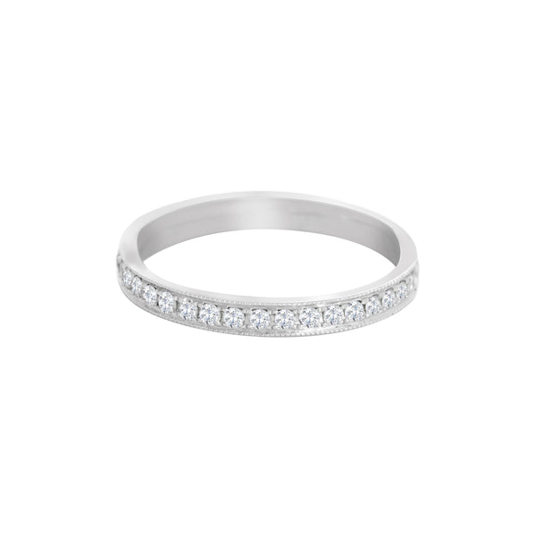 14k White Gold (0.50 Ct. Tw.) Half mill Edge Wedding Band