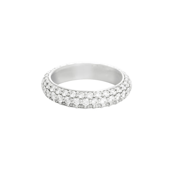 Platinum Pave Eternity Diamond Wedding Band