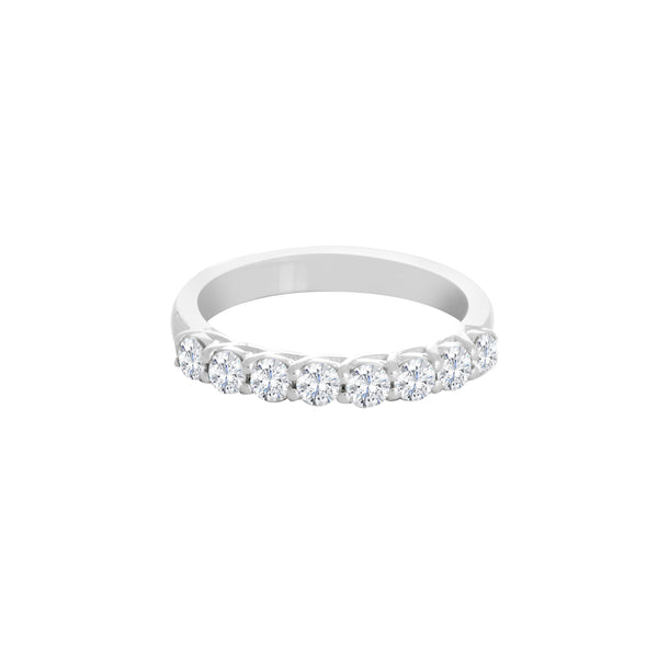 14k White Gold (0.70 Ct. Tw.) Seven Stone Diamond Wedding 