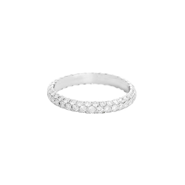 18k White Gold (1.40 Ct. Tw.) Diamond Pave Wedding Band