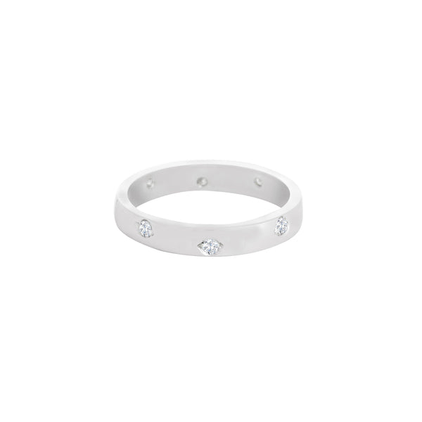 18k White Gold Diamond Eternity Wedding Band