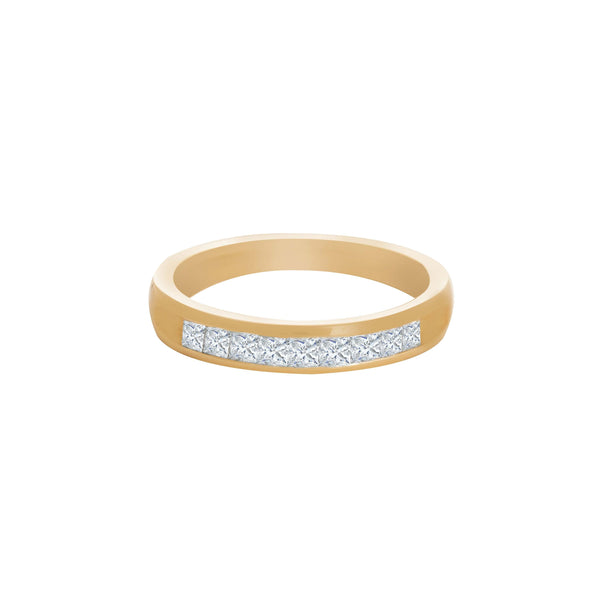 18k Yellow Gold (0.50 Ct. Tw.) Princess Channel Wedding Band