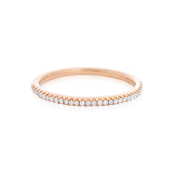 18k Rose Gold (0.12 Ct. Tw.) Stacking Ring