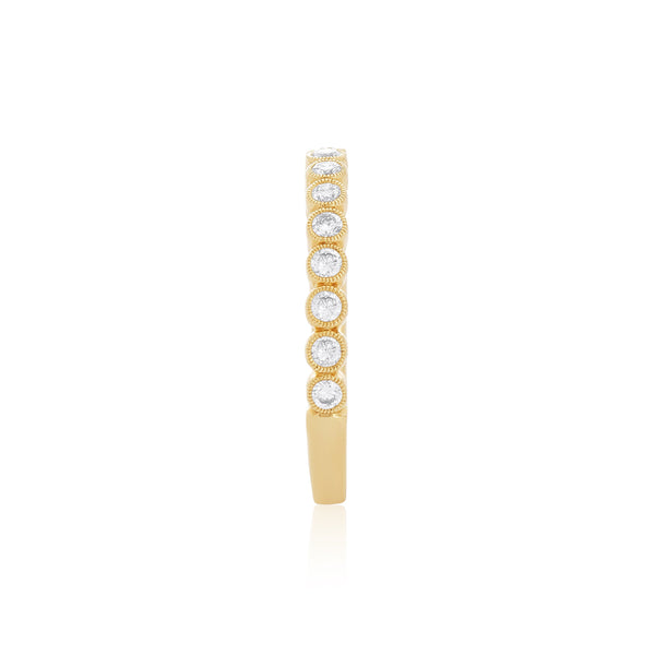 14k Yellow Gold (0.32 Ct. Tw.) Round Stacking Ring