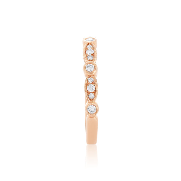 18k Rose Gold (0.23 Ct. Tw.) Marquise Stacking Ring