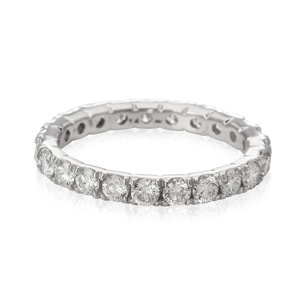 14k White Gold Eternity Diamond Wedding Band